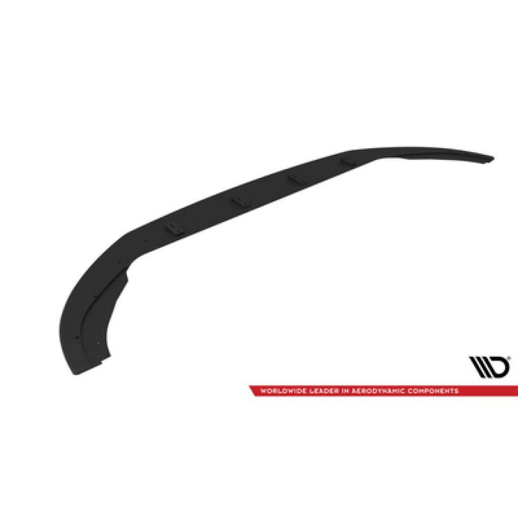 Maxton Design "Street Pro" spoiler pod přední nárazník pro Volkswagen Polo GTI Mk6 Facelift, plast ABS bez povrchové úpravy, s černou a červenou linkou