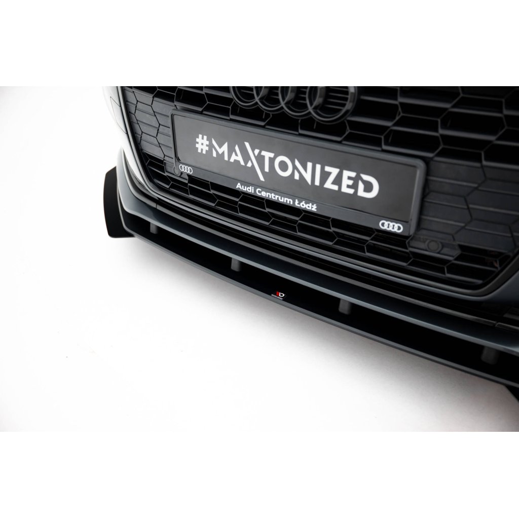 Maxton Design "Street Pro" spoiler pod přední nárazník s křidélky pro Audi A5 F5 Facelift, plast ABS bez povrchové úpravy, Coupe/Sportback