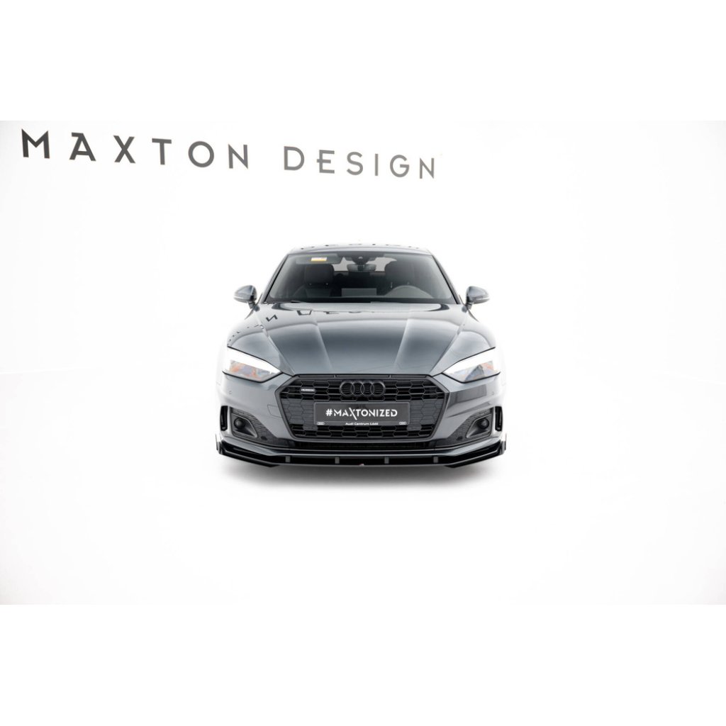 Maxton Design "Street Pro" spoiler pod přední nárazník s křidélky pro Audi A5 F5 Facelift, plast ABS bez povrchové úpravy, Coupe/Sportback