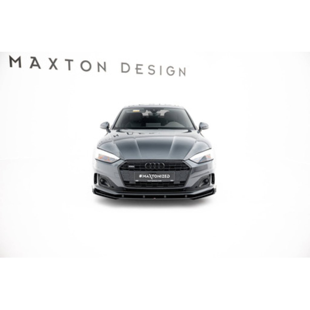 Maxton Design "Street Pro" spoiler pod přední nárazník s křidélky pro Audi A5 F5 Facelift, plast ABS bez povrchové úpravy, Coupe/Sportback