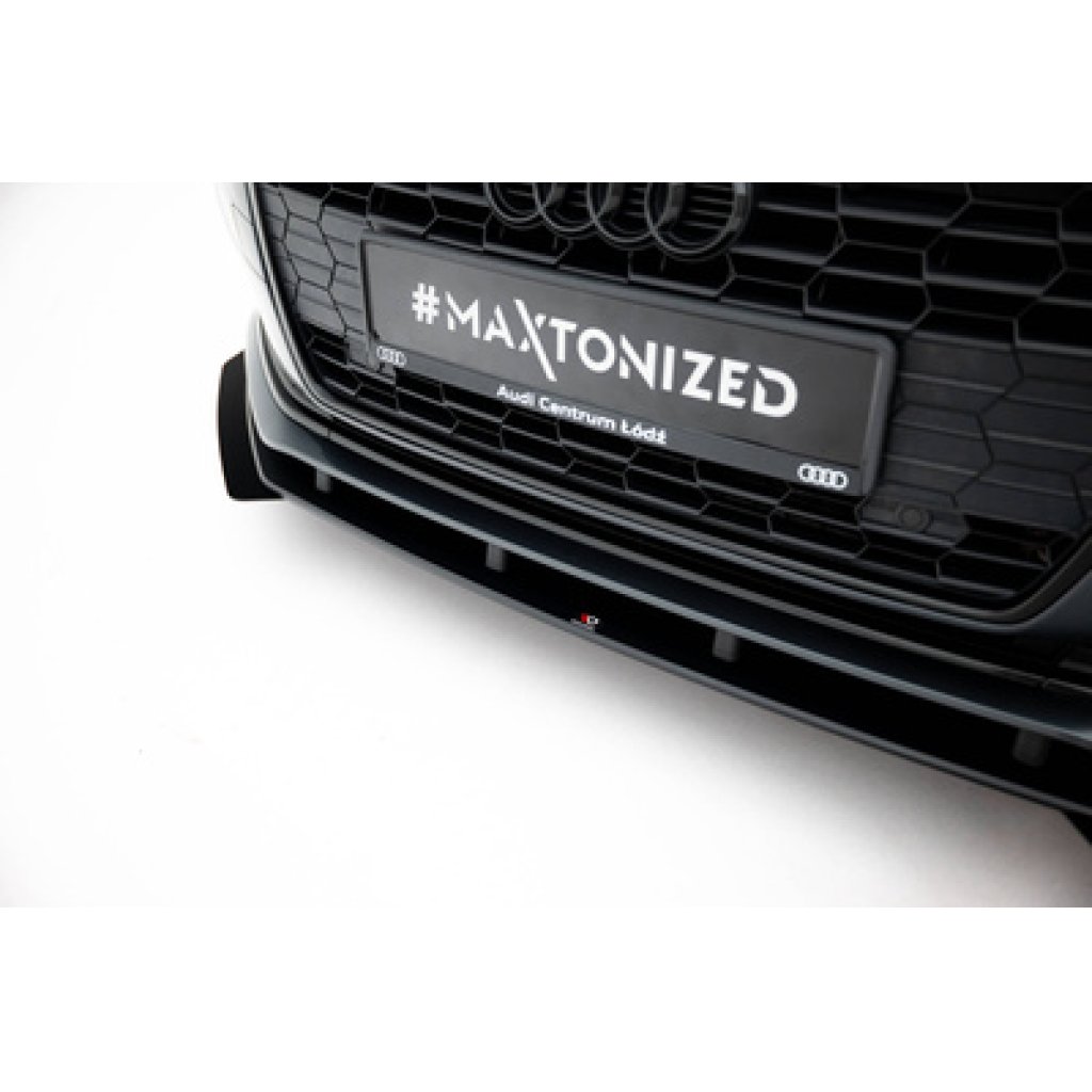 Maxton Design "Street Pro" spoiler pod přední nárazník s křidélky pro Audi A5 F5 Facelift, plast ABS bez povrchové úpravy, Coupe/Sportback
