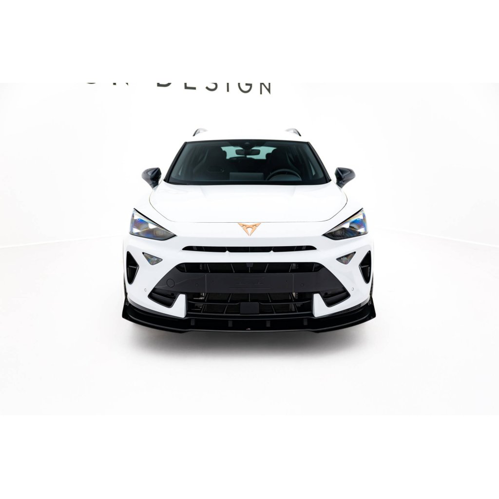 Maxton Design "Street Pro" spoiler pod přední nárazník s křidélky pro Cupra Formentor Mk1 Facelift, s černou a červenou linkou