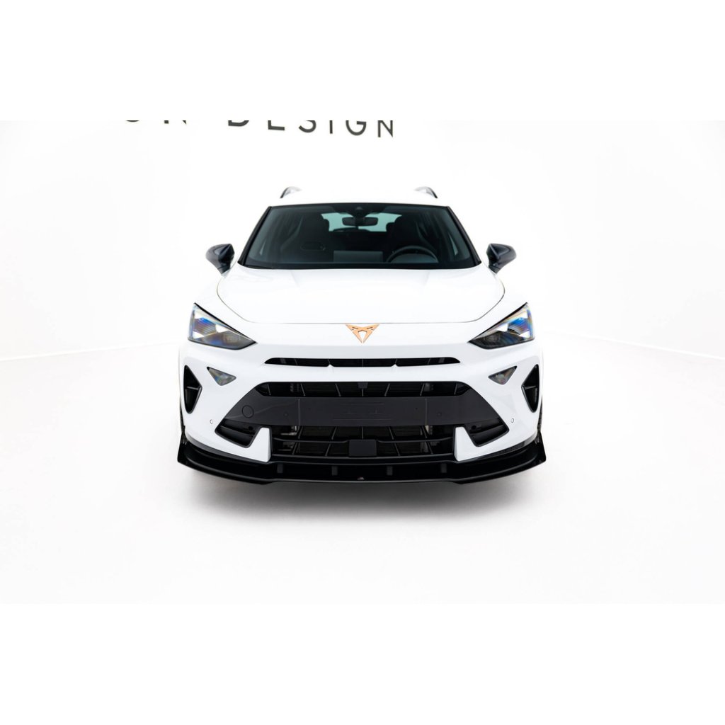 Maxton Design "Street Pro" spoiler pod přední nárazník s křidélky pro Cupra Formentor Mk1 Facelift, s černou a červenou linkou