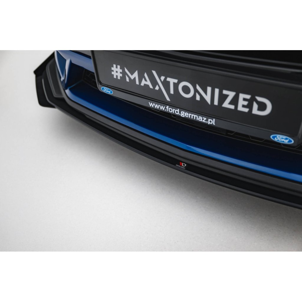 Maxton Design "Street Pro" spoiler pod přední nárazník s křidélky pro Ford Mustang Mk7 GT, plast ABS bez povrchové úpravy