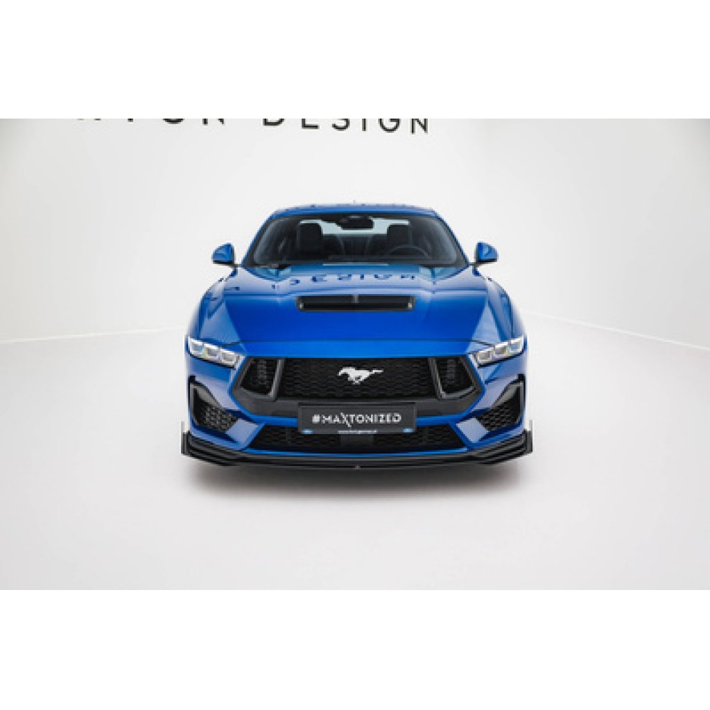Maxton Design "Street Pro" spoiler pod přední nárazník s křidélky pro Ford Mustang Mk7 GT, plast ABS bez povrchové úpravy