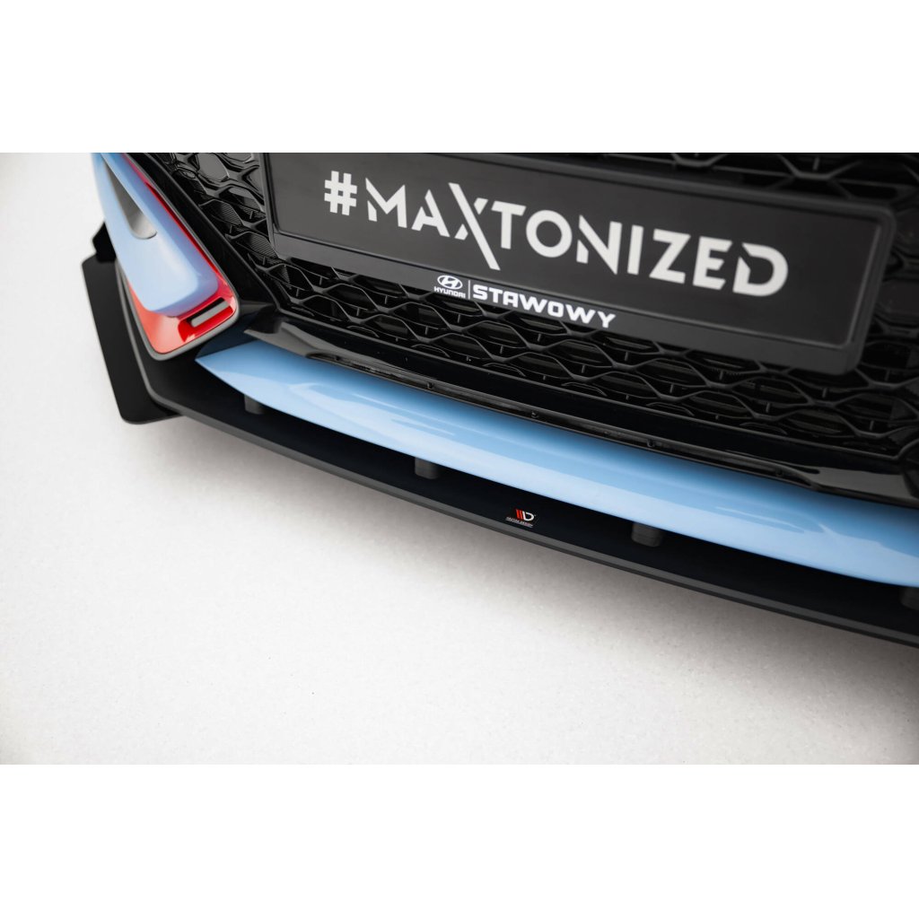 Maxton Design "Street Pro" spoiler pod přední nárazník s křidélky pro Hyundai Veloster N Mk2, plast ABS bez povrchové úpravy