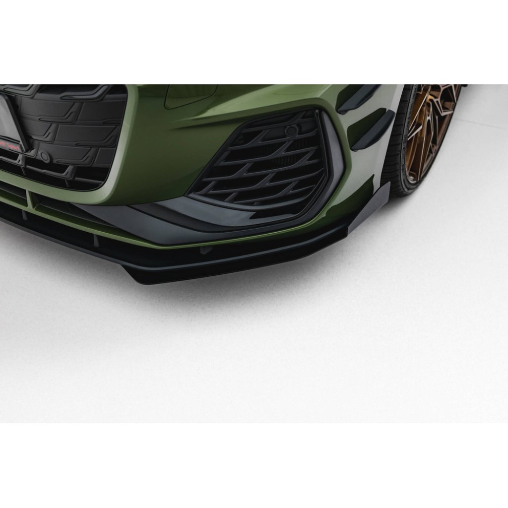 Maxton Design "Street Pro" spoiler pod přední nárazník s křidélky ver.1 pro Audi A3 8Y Facelift, plast ABS bez povrchové úpravy, S-Line / S-Line Sedan