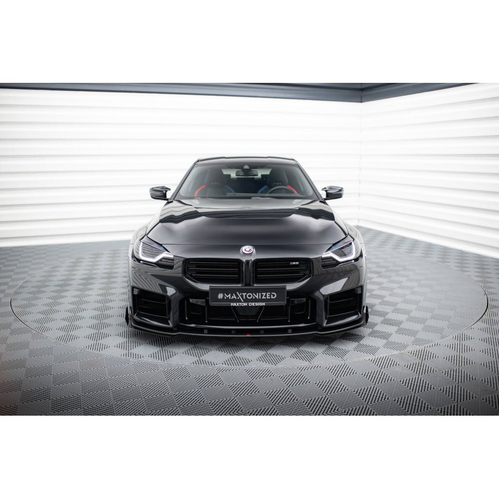 Maxton Design "Street Pro" spoiler pod přední nárazník s křidélky ver.1 pro BMW M2 G87, plast ABS bez povrchové úpravy