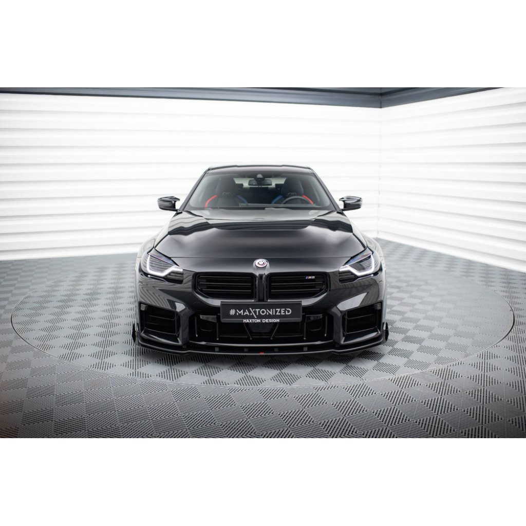 Maxton Design "Street Pro" spoiler pod přední nárazník s křidélky ver.1 pro BMW M2 G87, plast ABS bez povrchové úpravy