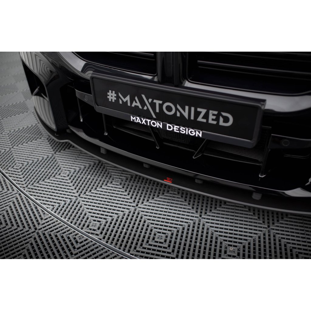 Maxton Design "Street Pro" spoiler pod přední nárazník ver.1 pro BMW M2 G87, plast ABS bez povrchové úpravy, s červenou linkou