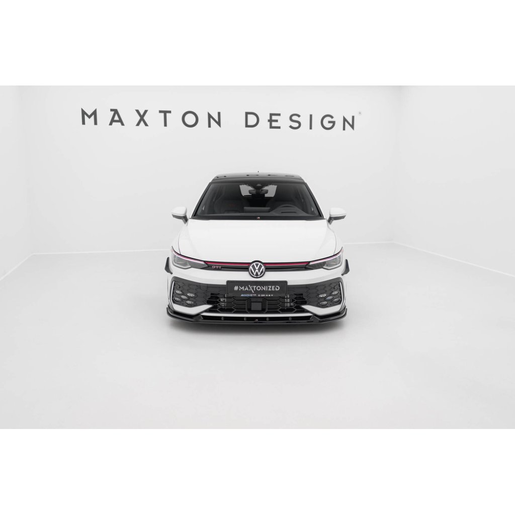 Maxton Design "Street Pro" spoiler pod přední nárazník ver.2 pro Volkswagen Golf R-Line Mk8 Facelift, plast ABS bez povrchové úpravy
