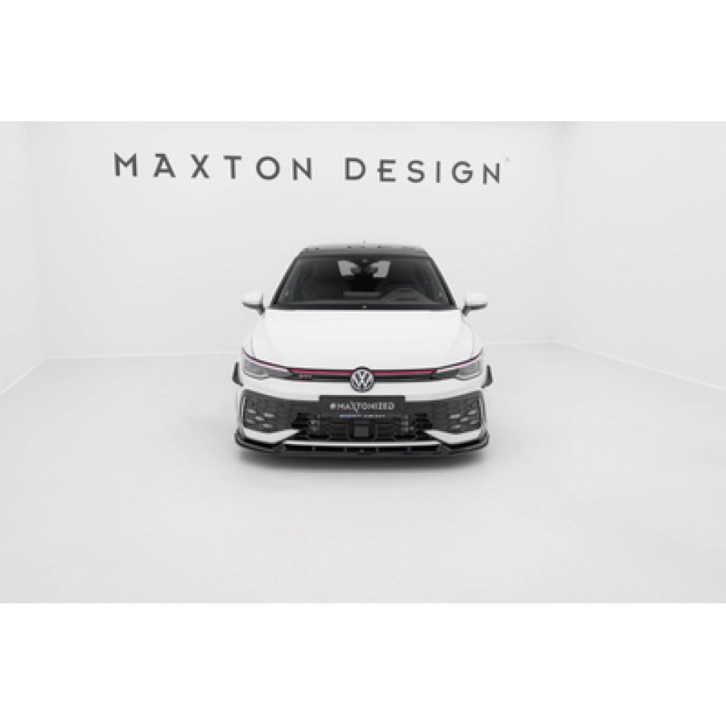 Maxton Design "Street Pro" spoiler pod přední nárazník ver.2 pro Volkswagen Golf R-Line Mk8 Facelift, plast ABS bez povrchové úpravy