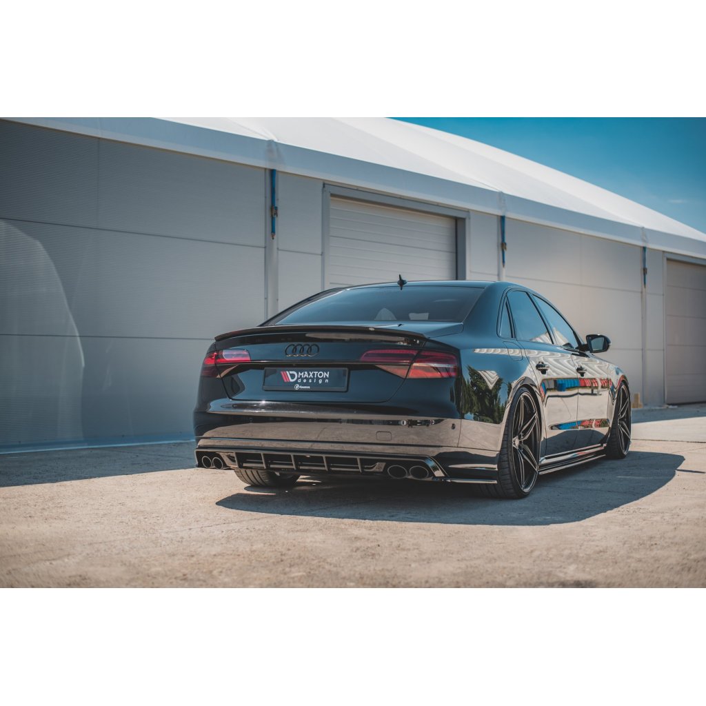 Maxton Design vložka zadního nárazníku pro Audi S8 D4 FL, černý lesklý plast ABS