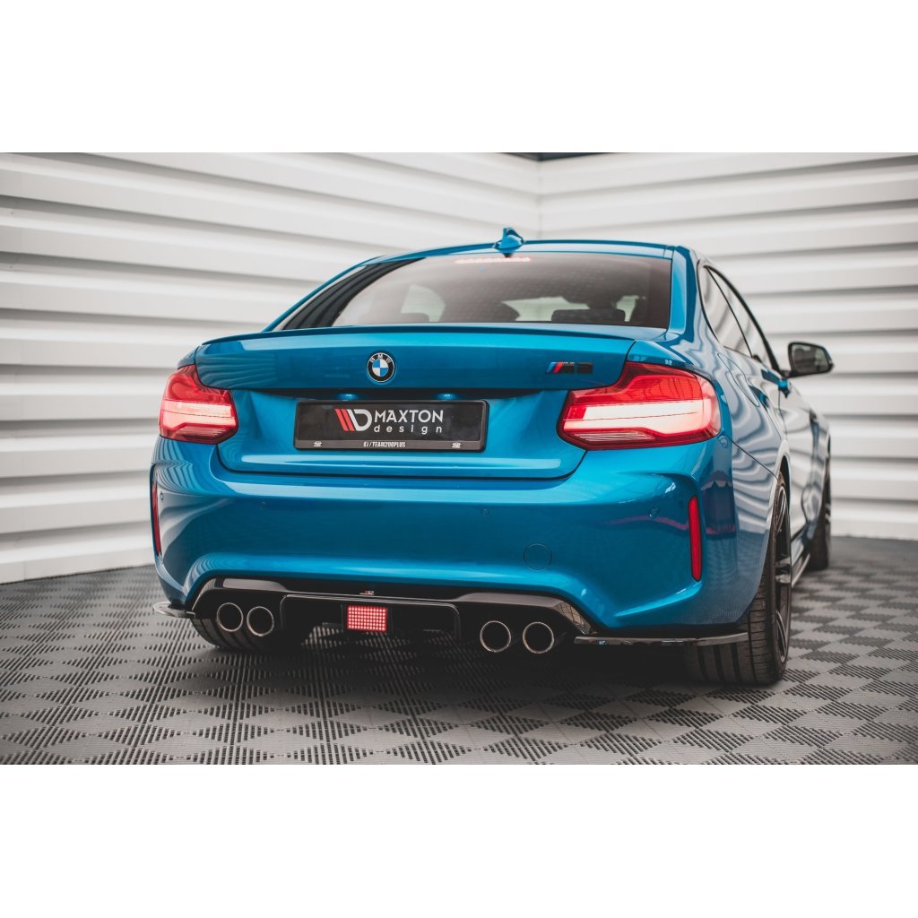 Maxton Design vložka zadního nárazníku pro BMW M2 F87, černý lesklý plast ABS