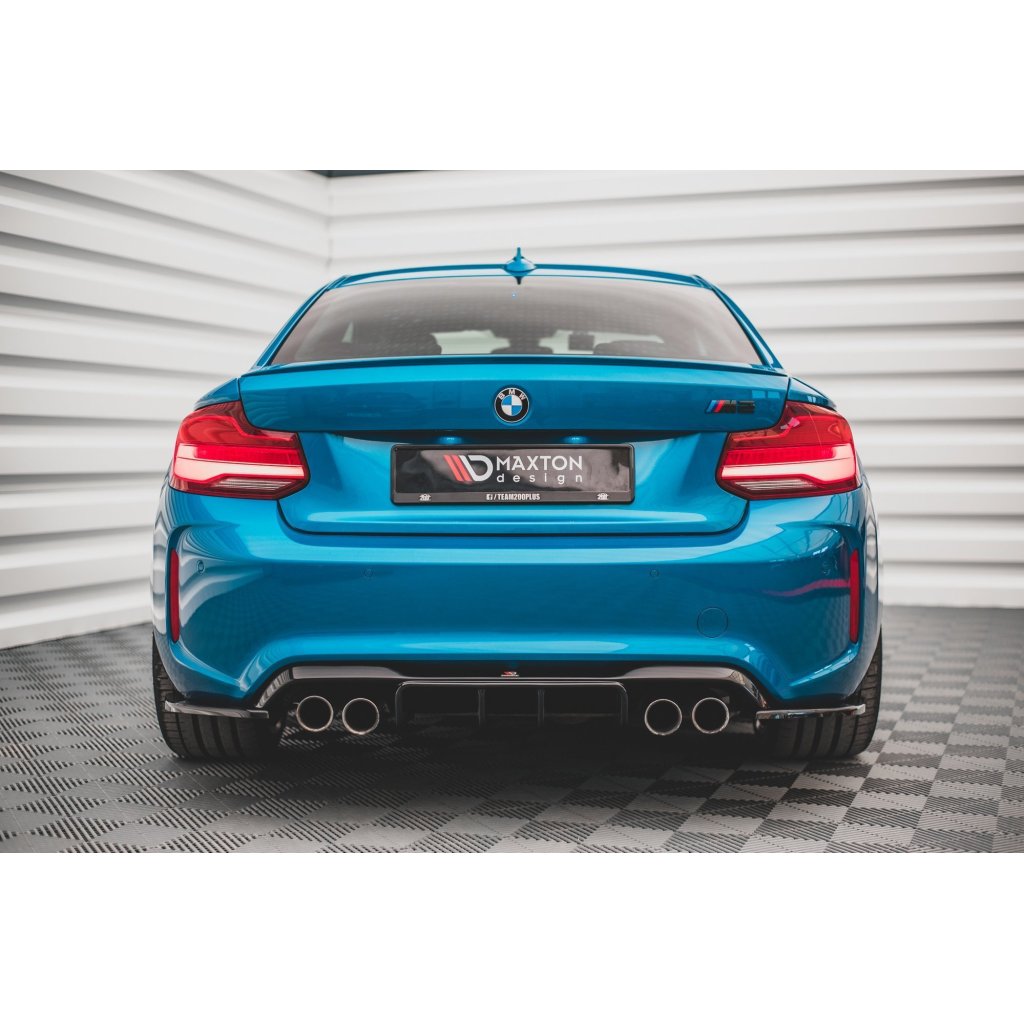 Maxton Design vložka zadního nárazníku pro BMW M2 F87, černý lesklý plast ABS