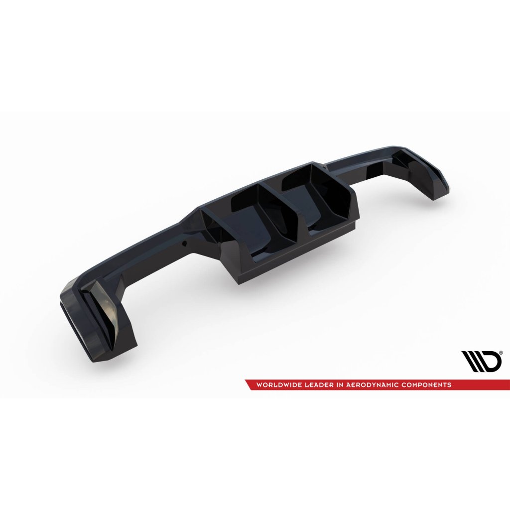 Maxton Design vložka zadního nárazníku pro BMW M3 G80, G81, černý lesklý plast ABS, Sedan/Touring