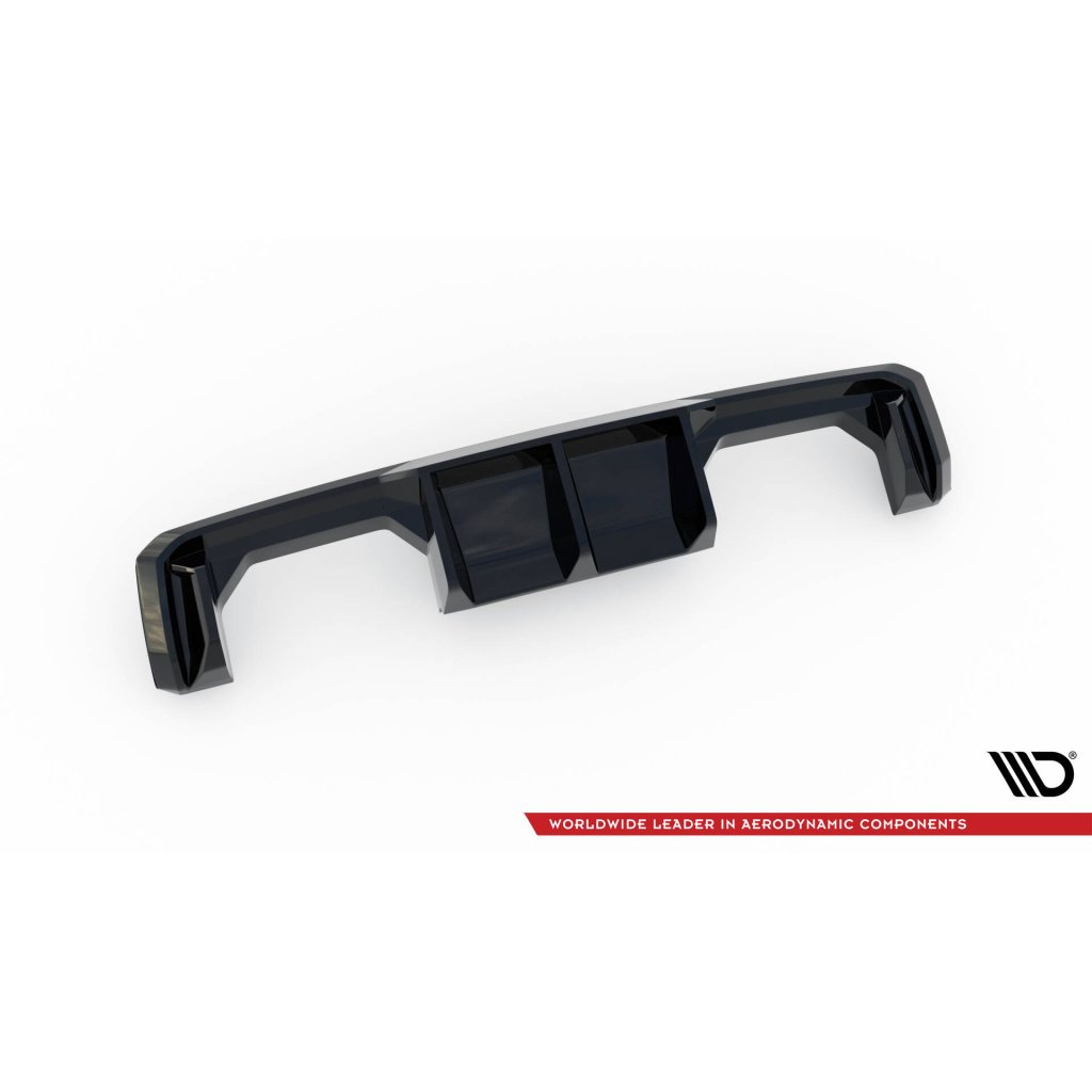 Maxton Design vložka zadního nárazníku pro BMW M3 G80, G81, černý lesklý plast ABS, Sedan/Touring