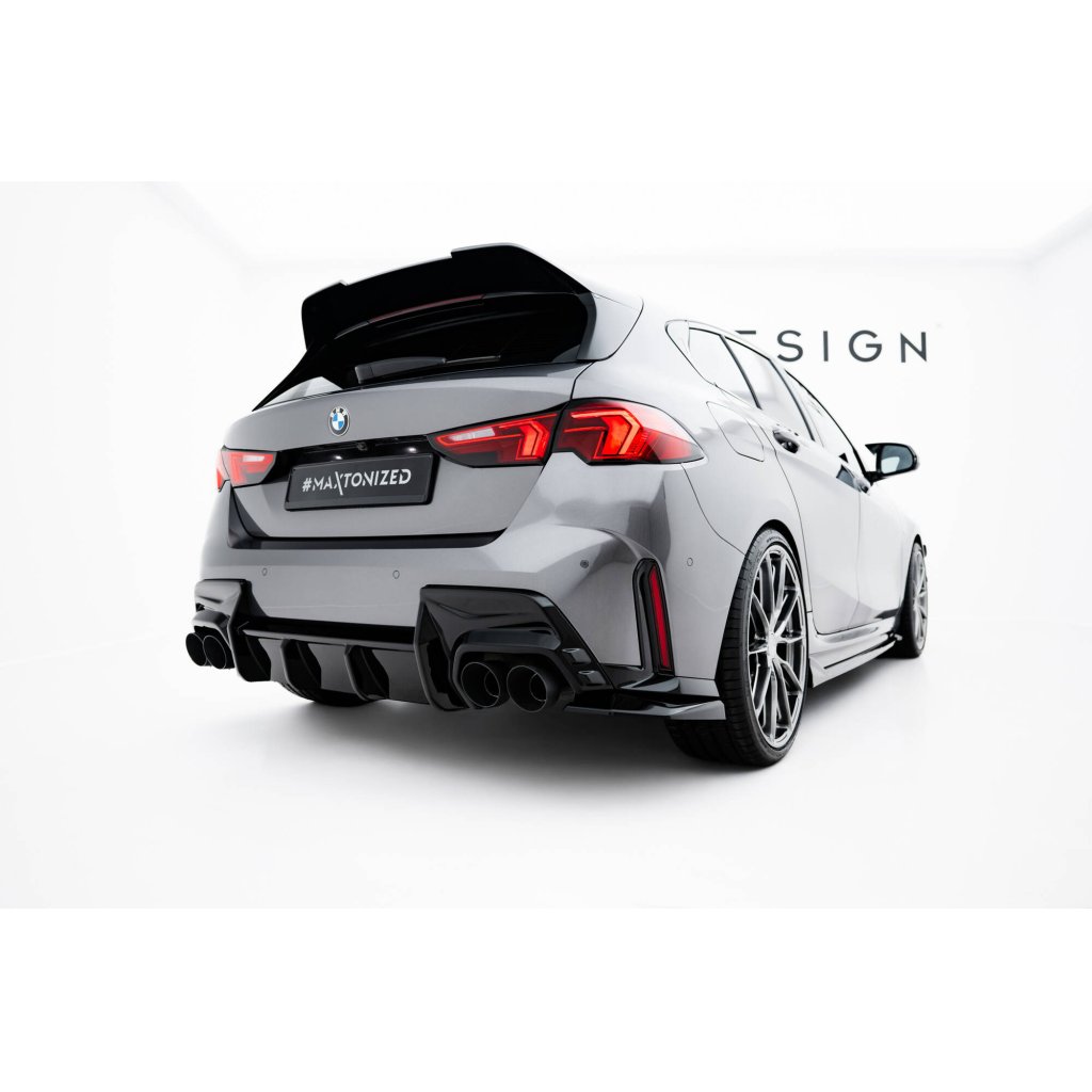 Maxton Design vložka zadního nárazníku pro BMW řada 1 F70, černý lesklý plast ABS, M135i