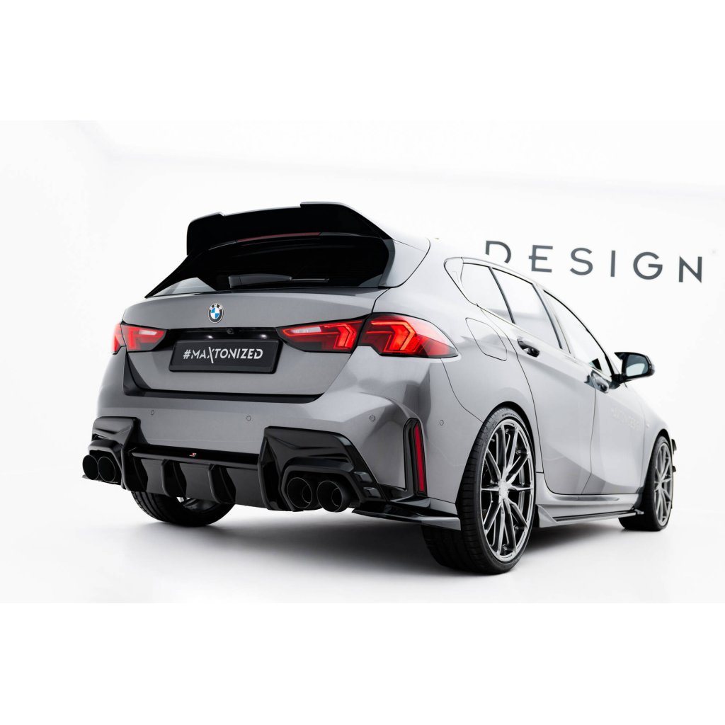 Maxton Design vložka zadního nárazníku pro BMW řada 1 F70, černý lesklý plast ABS, M135i