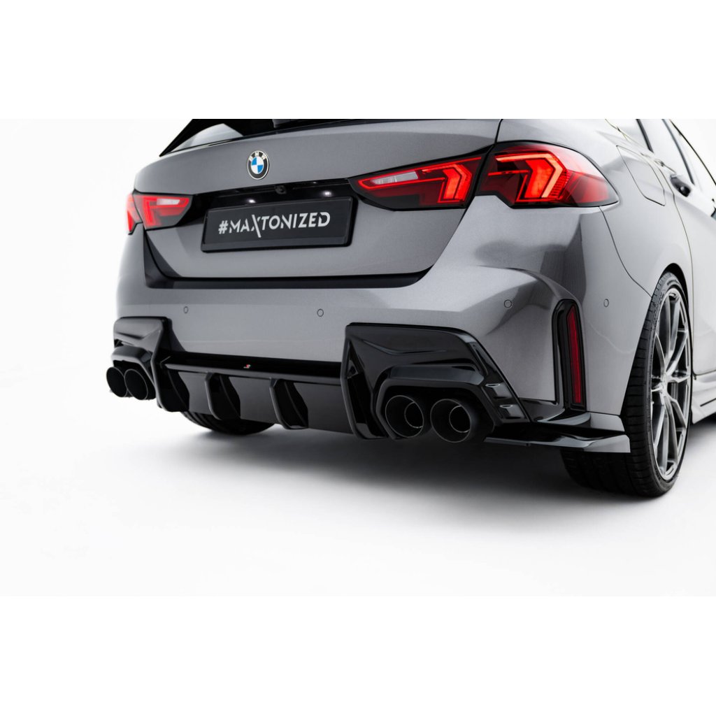 Maxton Design vložka zadního nárazníku pro BMW řada 1 F70, černý lesklý plast ABS, M135i