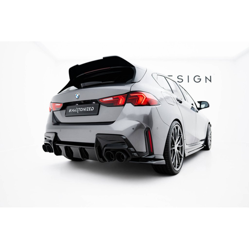 Maxton Design vložka zadního nárazníku pro BMW řada 1 F70, černý lesklý plast ABS, M135i