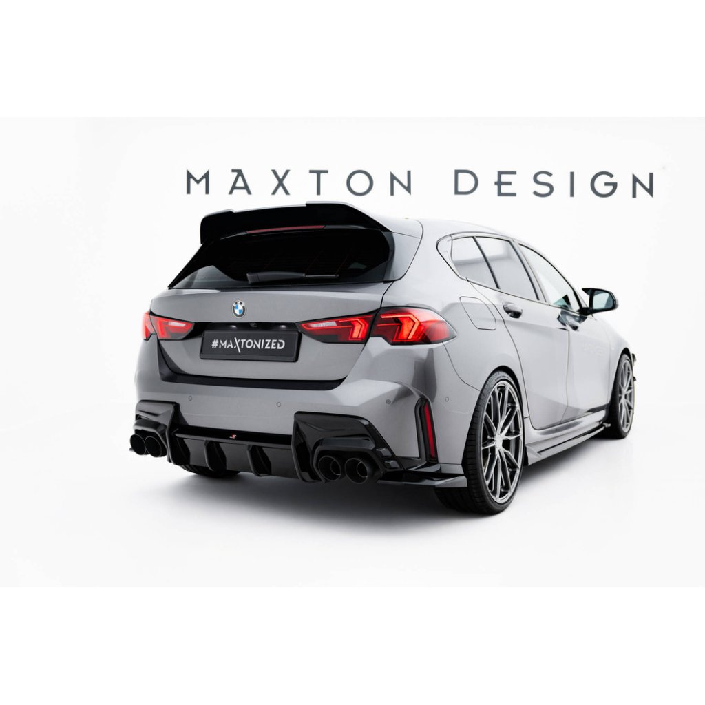 Maxton Design vložka zadního nárazníku pro BMW řada 1 F70, černý lesklý plast ABS, M135i