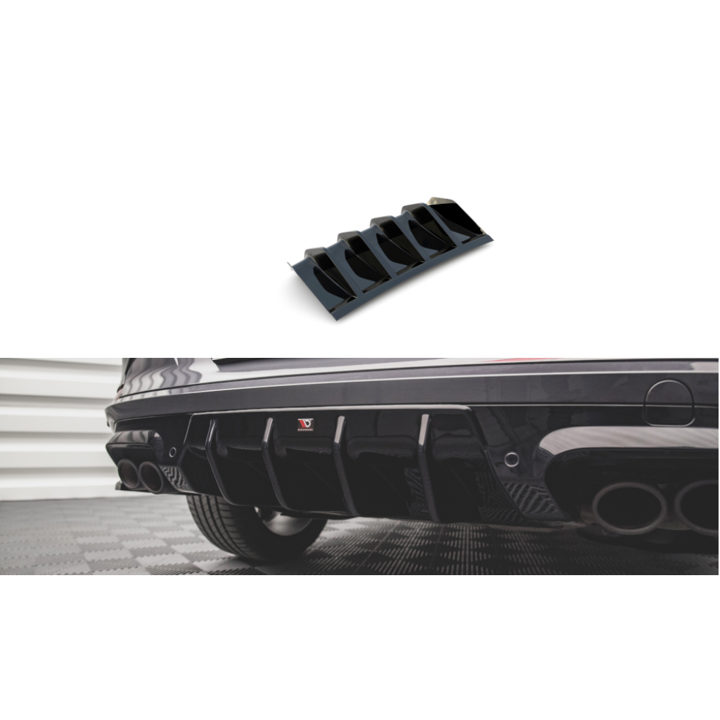 Maxton Design vložka zadního nárazníku pro Cupra Formentor, černý lesklý plast ABS