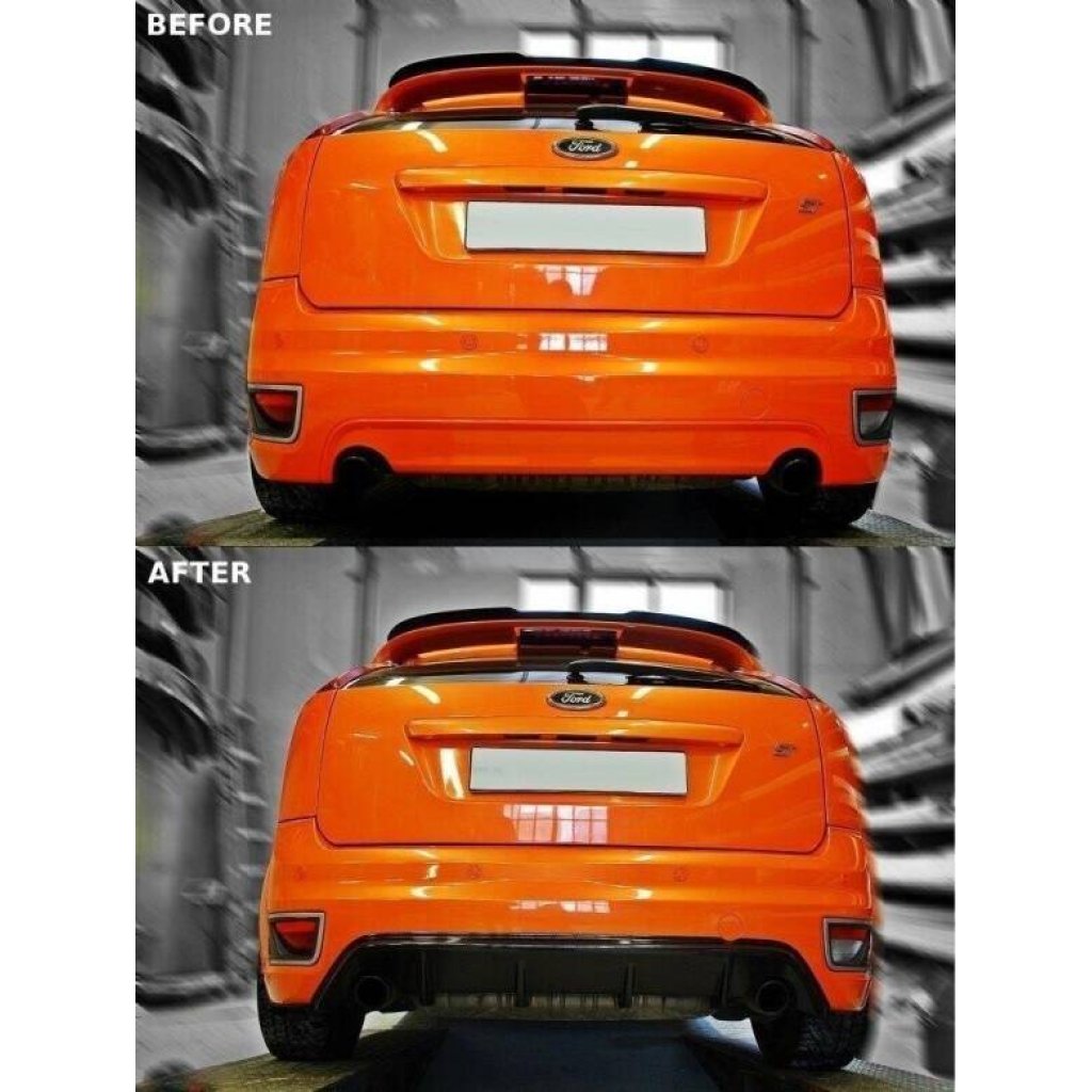 Maxton Design vložka zadního nárazníku pro Ford Focus ST Mk2, černý lesklý plast ABS