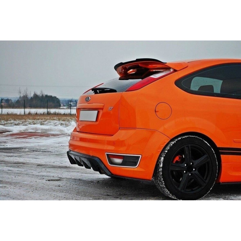 Maxton Design vložka zadního nárazníku pro Ford Focus ST Mk2, černý lesklý plast ABS