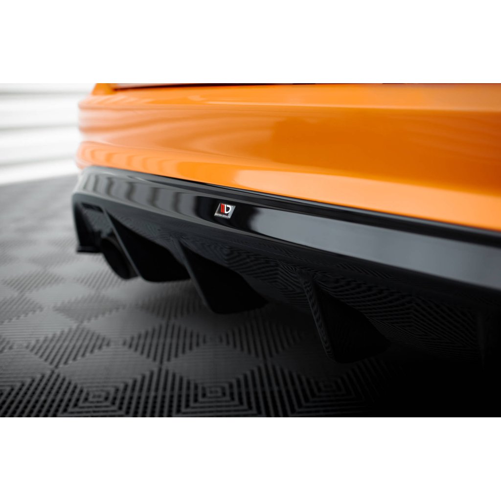 Maxton Design vložka zadního nárazníku pro Ford Focus ST Mk2 Facelift, černý lesklý plast ABS