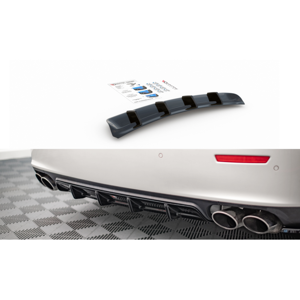 Maxton Design vložka zadního nárazníku pro Maserati Ghibli Mk3, černý lesklý plast ABS