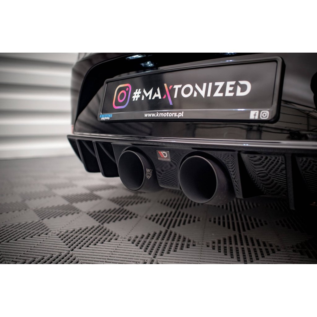 Maxton Design vložka zadního nárazníku pro Seat Leon Cupra Mk2, černý lesklý plast ABS