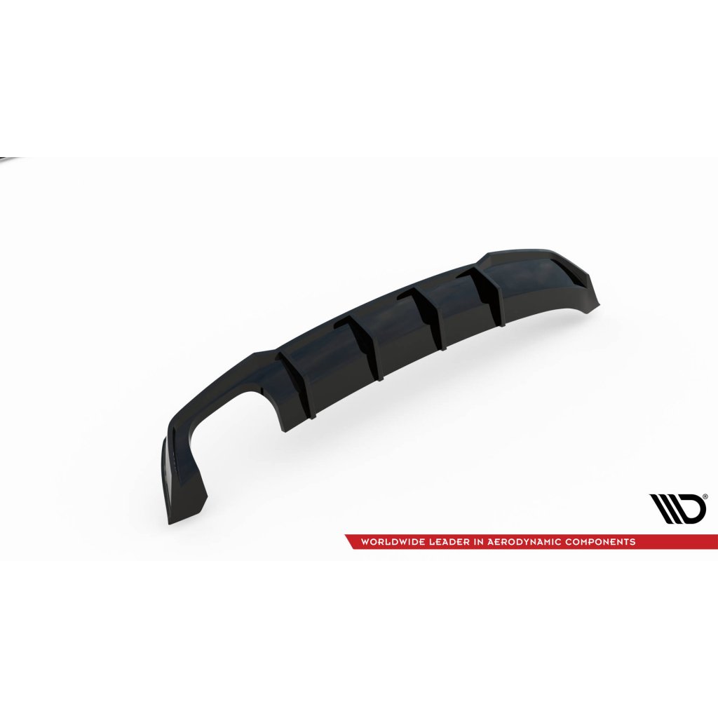 Maxton Design vložka zadního nárazníku pro Seat Leon FR Mk3, černý lesklý plast ABS, Sportstourer