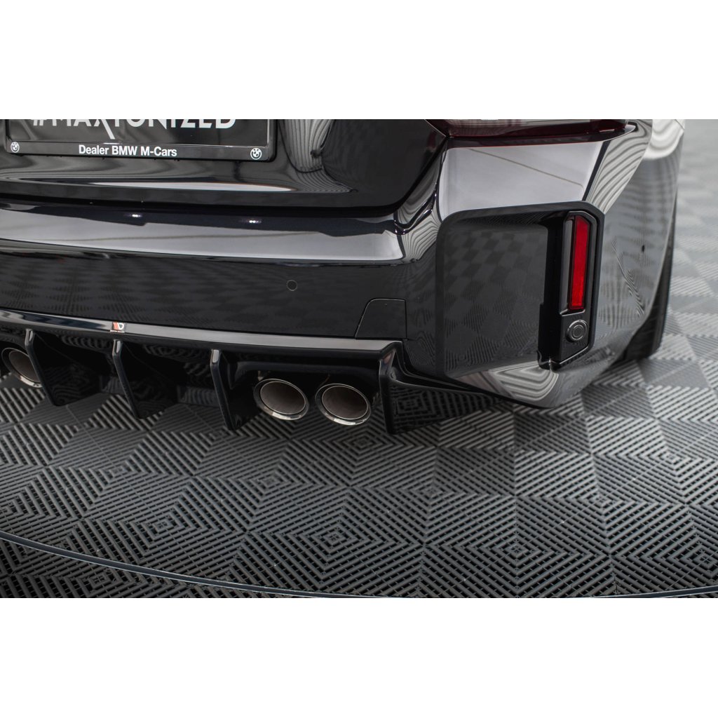 Maxton Design vložka zadního nárazníku ver.1 pro BMW M2 G87, černý lesklý plast ABS