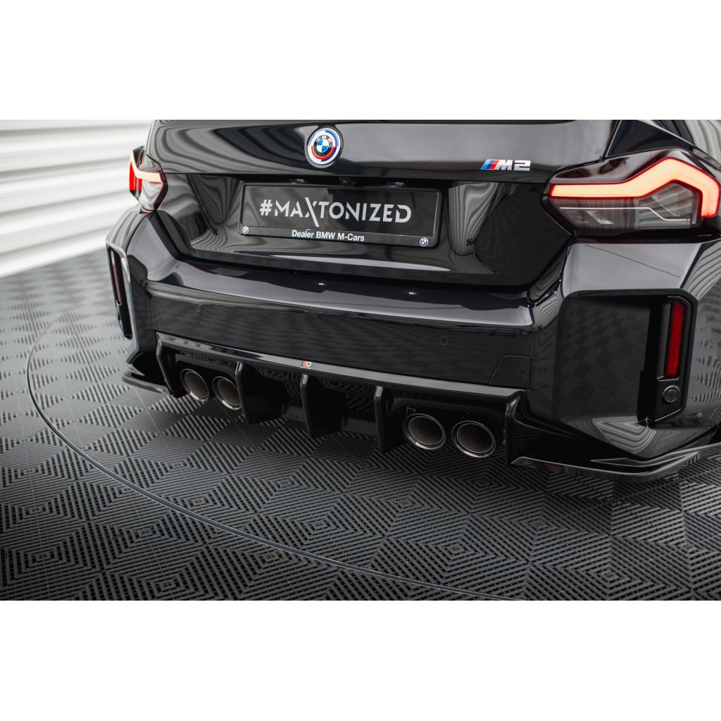 Maxton Design vložka zadního nárazníku ver.1 pro BMW M2 G87, černý lesklý plast ABS
