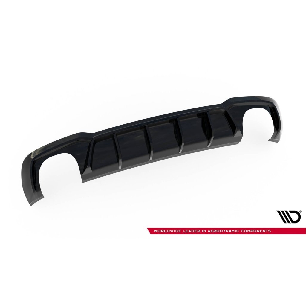 Maxton Design vložka zadního nárazníku ver.2 pro Audi RS3 8V FL, černý lesklý plast ABS, Sedan