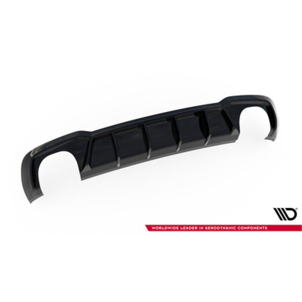 Maxton Design vložka zadního nárazníku ver.2 pro Audi RS3 8V FL, černý lesklý plast ABS, Sedan