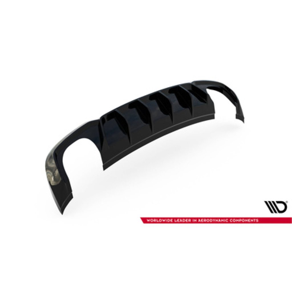 Maxton Design vložka zadního nárazníku ver.2 pro Audi RS3 8V FL, černý lesklý plast ABS, Sedan
