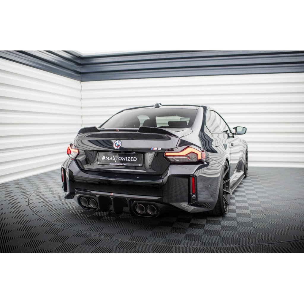 Maxton Design vložka zadního nárazníku ver.2 pro BMW M2 G87, černý lesklý plast ABS
