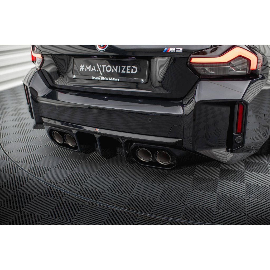 Maxton Design vložka zadního nárazníku ver.2 pro BMW M2 G87, černý lesklý plast ABS