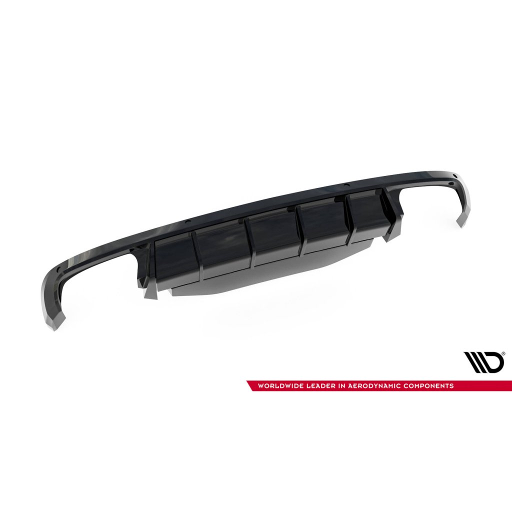 Maxton Design vložka zadního nárazníku ver.2 pro Škoda Superb Mk3, černý lesklý plast ABS, Liftback / Combi