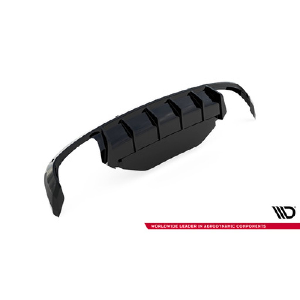 Maxton Design vložka zadního nárazníku ver.2 pro Škoda Superb Mk3, černý lesklý plast ABS, Liftback / Combi