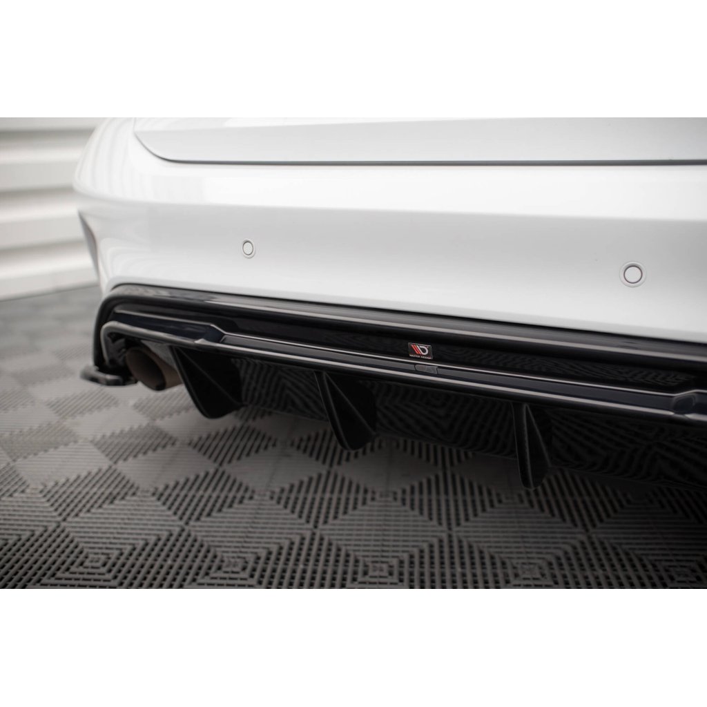 Maxton Design vložka zadního nárazníku ver.3 pro Ford Focus ST Mk4, černý lesklý plast ABS
