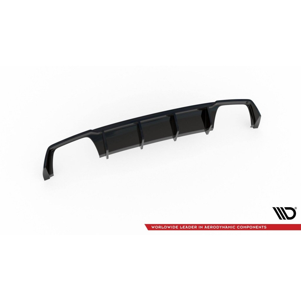 Maxton Design vložka zadního nárazníku ver.3 pro Seat Leon Cupra Mk3 Facelift, černý lesklý plast ABS