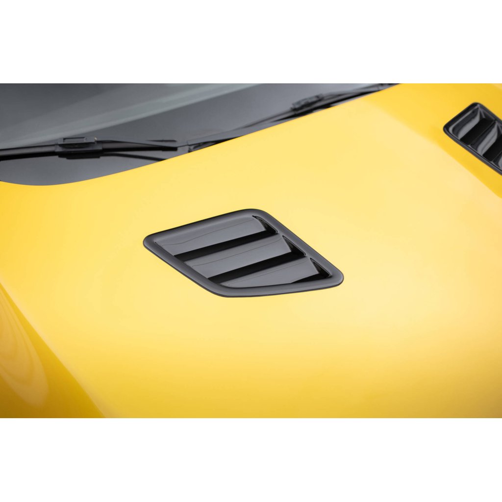 Maxton Design výdechy kapoty pro Ford Focus RS Mk3, černý lesklý plast ABS