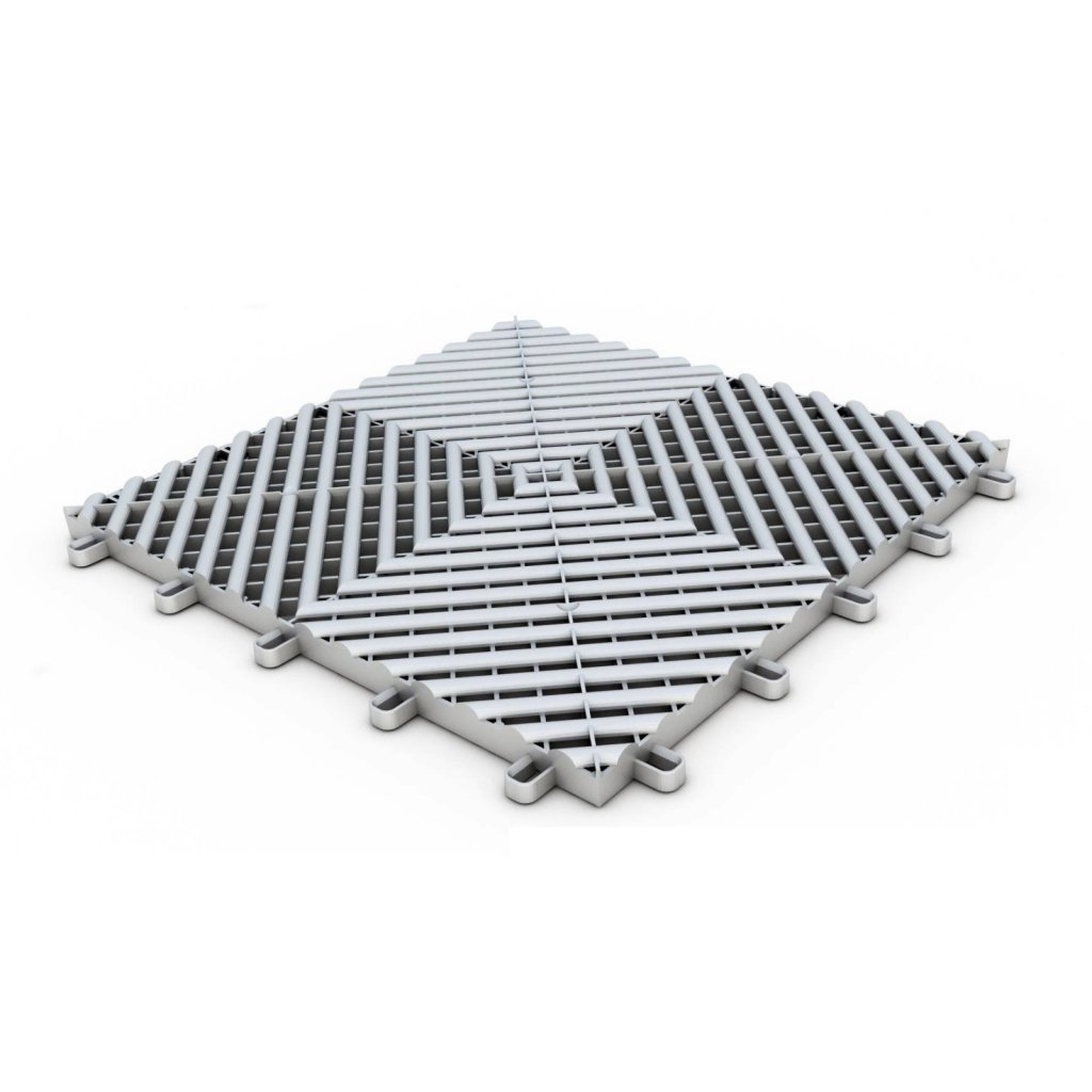 Maxton Floor modulární plastová podlaha, dlaždice 33,3 cm x 33,3 cm, barva: světle šedá