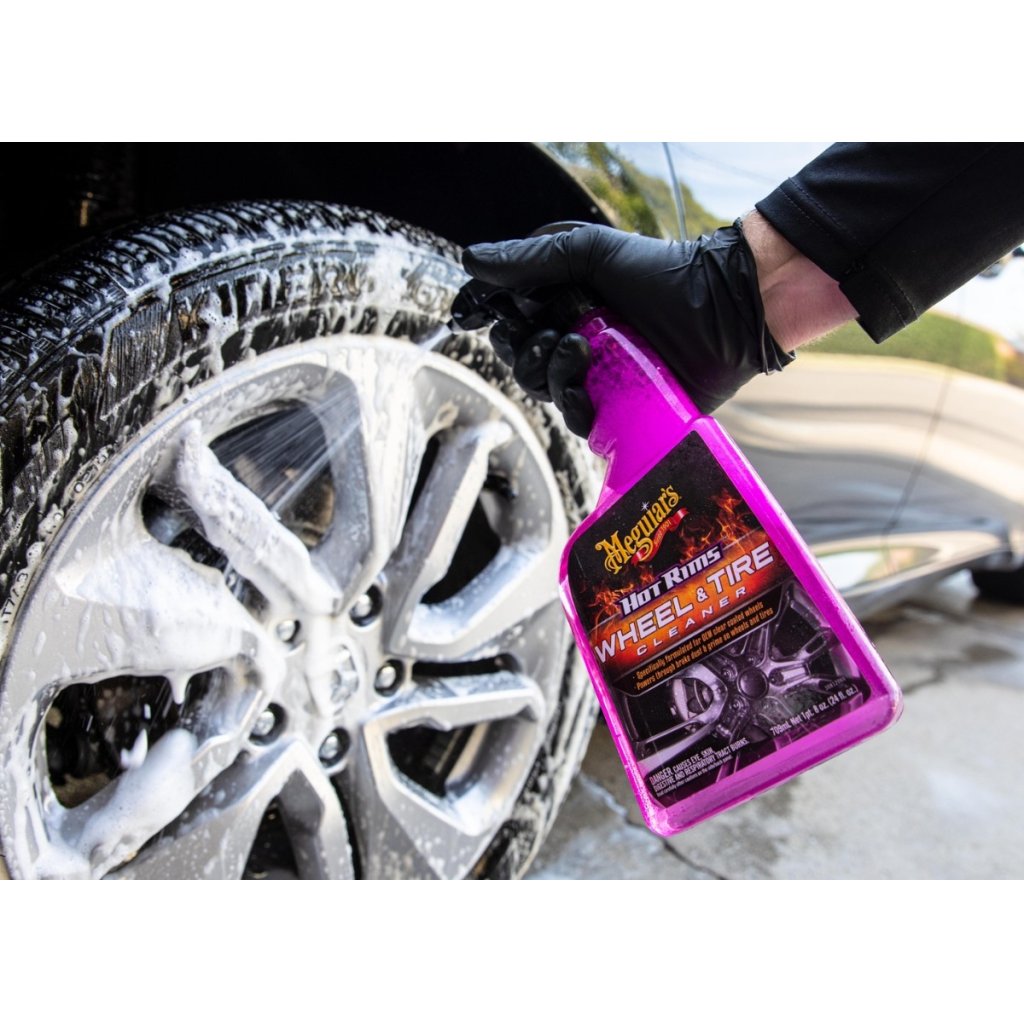 Meguiar's Hot Rims Wheel & Tire Cleaner - čistič na kola a pneumatiky, 709 ml