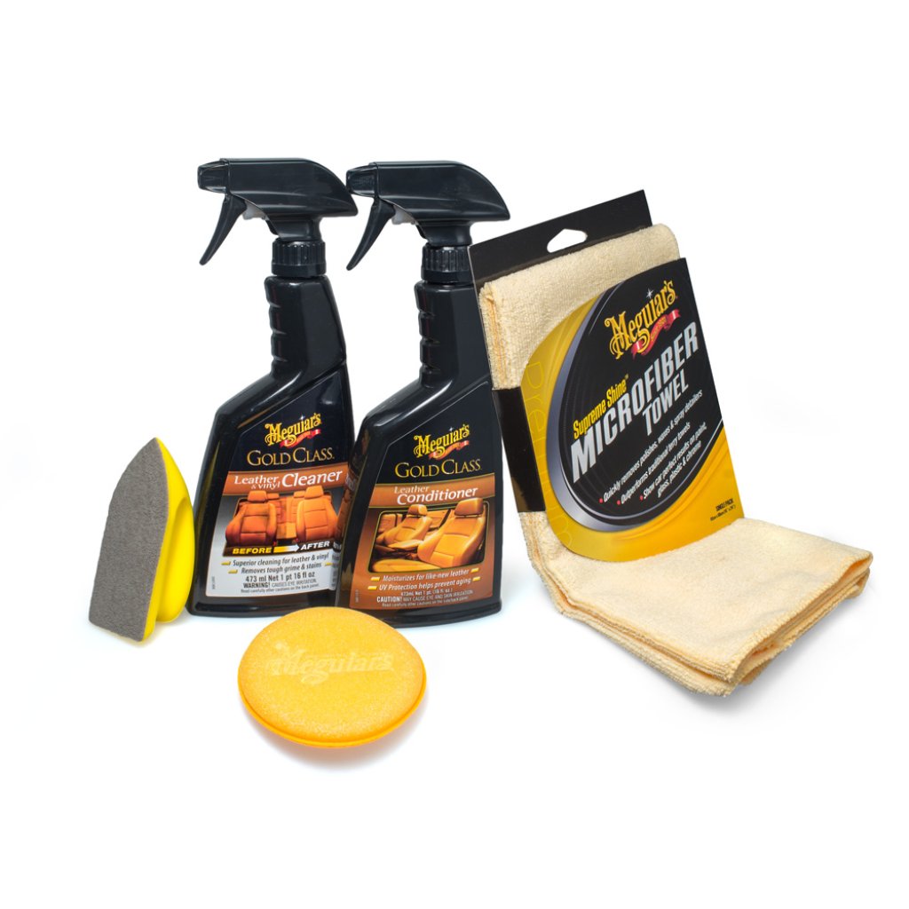 Meguiar's Leather Care Kit - kompletní sada na čištění a ochranu kožených povrchů