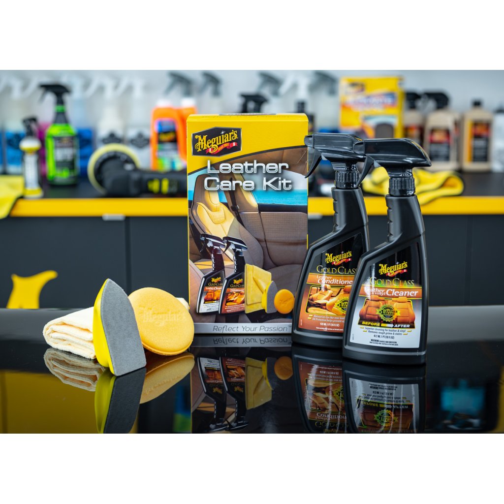 Meguiar's Leather Care Kit - kompletní sada na čištění a ochranu kožených povrchů