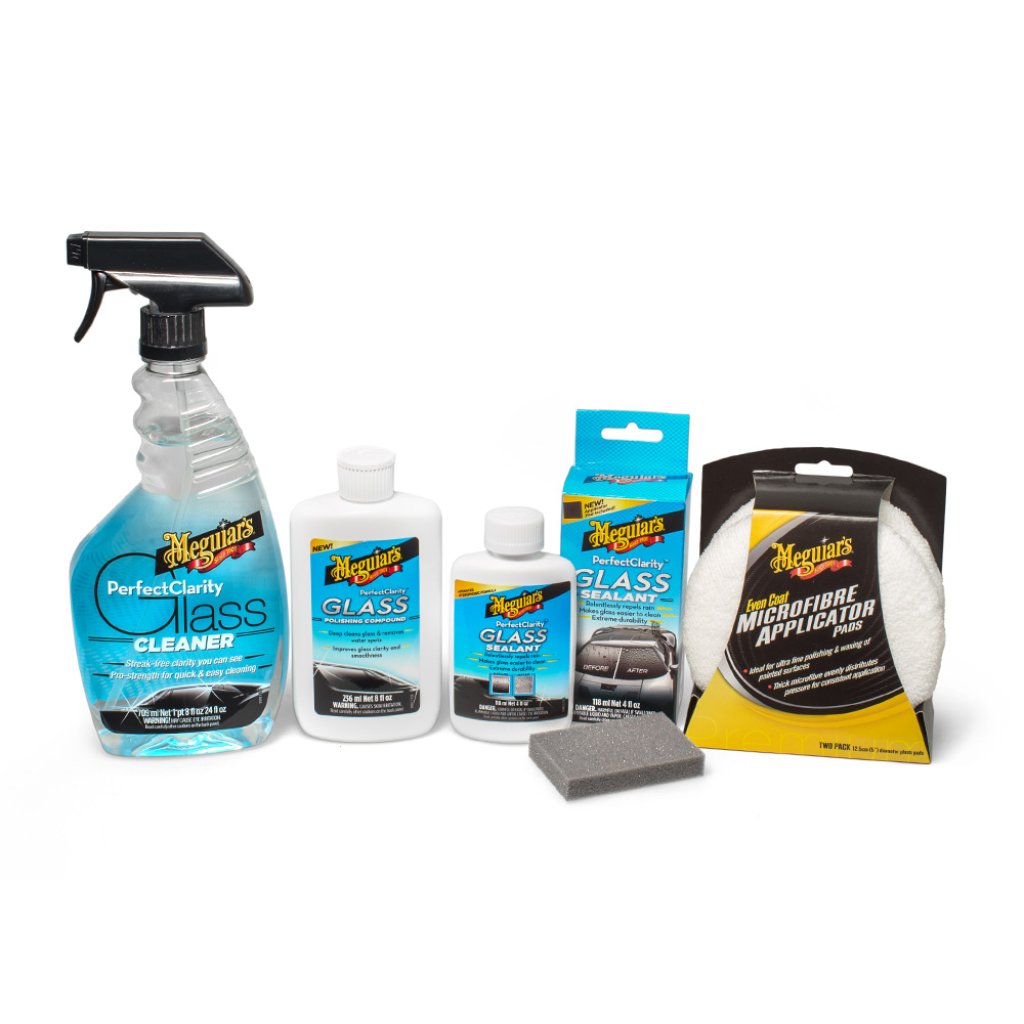 Meguiar's Perfect Clarity Glass Care Kit - sada na kompletní péči, leštění a ochranu skleněných povrchů